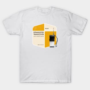 Walkie Talkie Classic Retro Logo Crest - Yellow Print T-Shirt T-Shirt